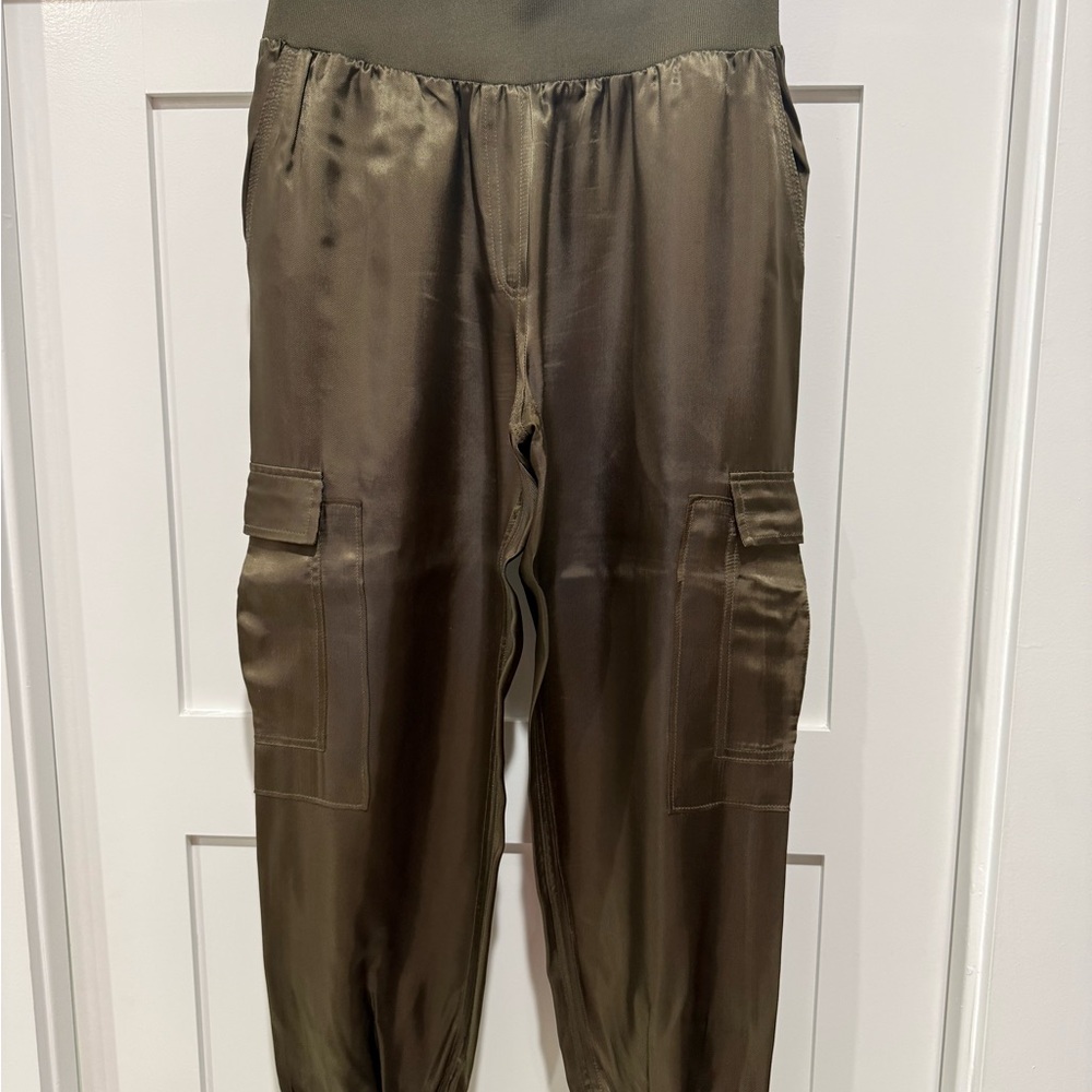 Cinq a Sept GILES PANT. Olive Green. Size Small. - Picture 5 of 11